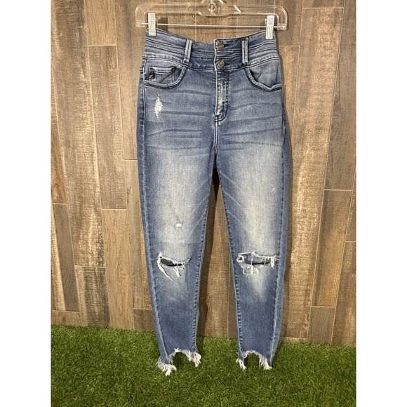 KanCan Denim - KanCan Los‎ Angeles Women's Jeans Size 7/27 Distressed Skinny Ankle Denim